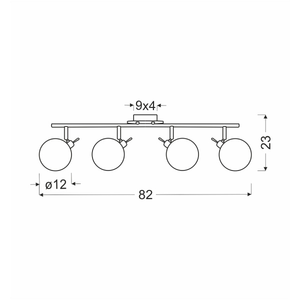 Ghost Lampa Sufitowa Satynowy 4X40W G9 Klosz Biały Candellux
