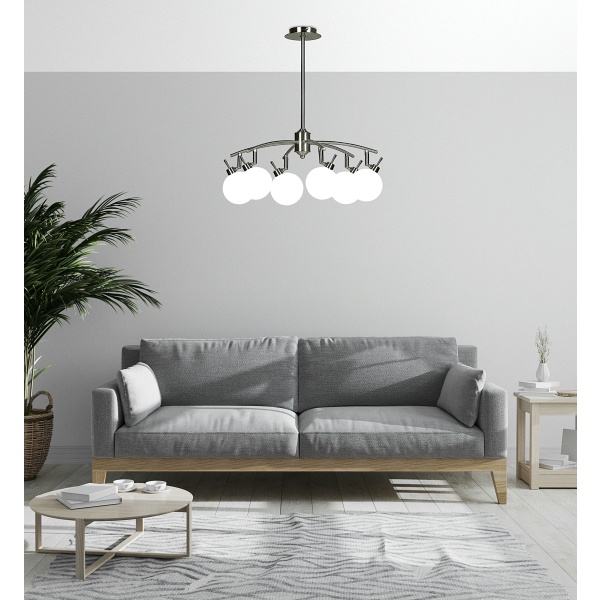 Ghost Lampa Wisząca Satynowy 6X40W G9 Klosz Biały Candellux