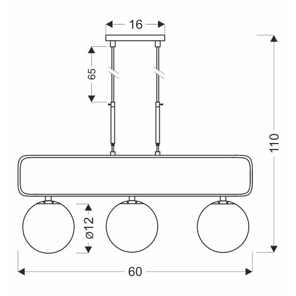 Jove Lampa Wisząca Mosiądz 3X20W G9 Klosz Biały Candellux