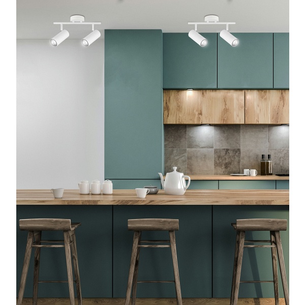 Colly Lampa Sufitowa Biały 2X15W Gu10 Klosz Biały Candellux