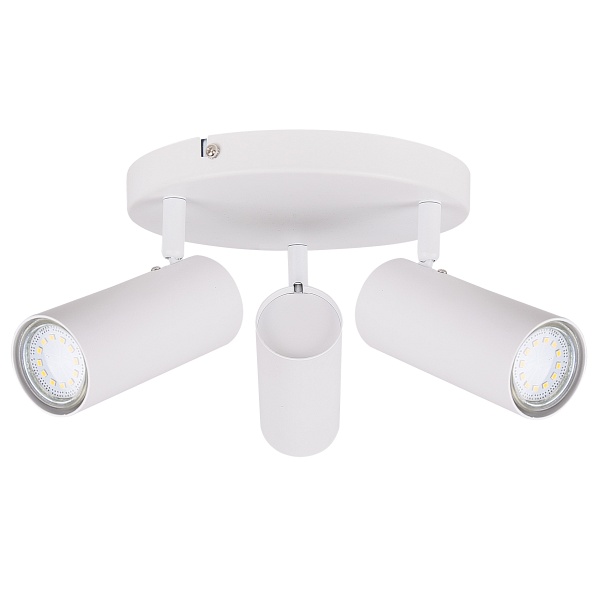 Colly Lampa Sufitowa Biały 3X15W Gu10 Klosz Biały Candellux