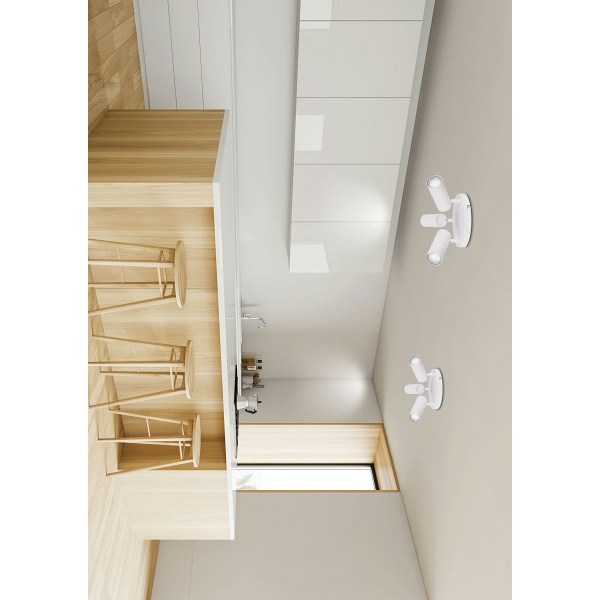 Colly Lampa Sufitowa Biały 3X15W Gu10 Klosz Biały Candellux