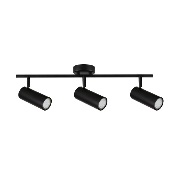 Colly Lampa Sufitowa Czarny 3X15W Gu10 Klosz Czarny Candellux