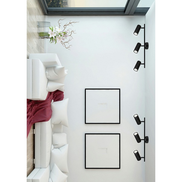 Colly Lampa Sufitowa Czarny 3X15W Gu10 Klosz Czarny Candellux