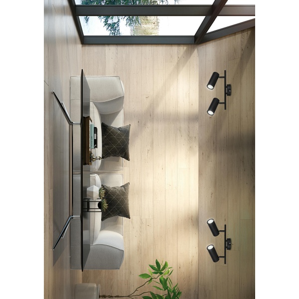 Colly Lampa Sufitowa Czarny 2X15W Gu10 Klosz Czarny Candellux