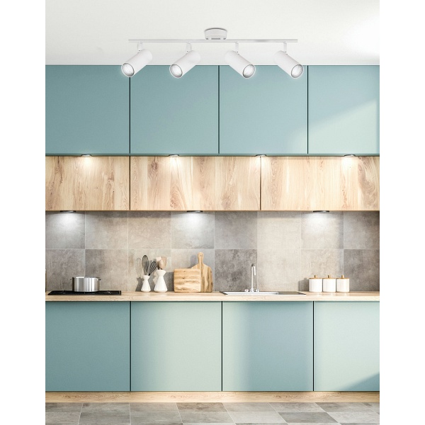 Colly Lampa Sufitowa Biały 4X15W Gu10 Klosz Biały Candellux