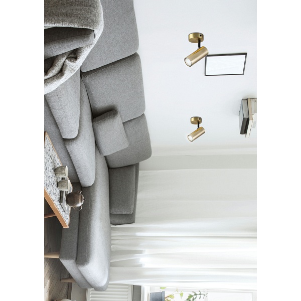 Colly Lampa Kinkiet Mosiądz 1X15W Gu10 Klosz Mosiądz Candellux