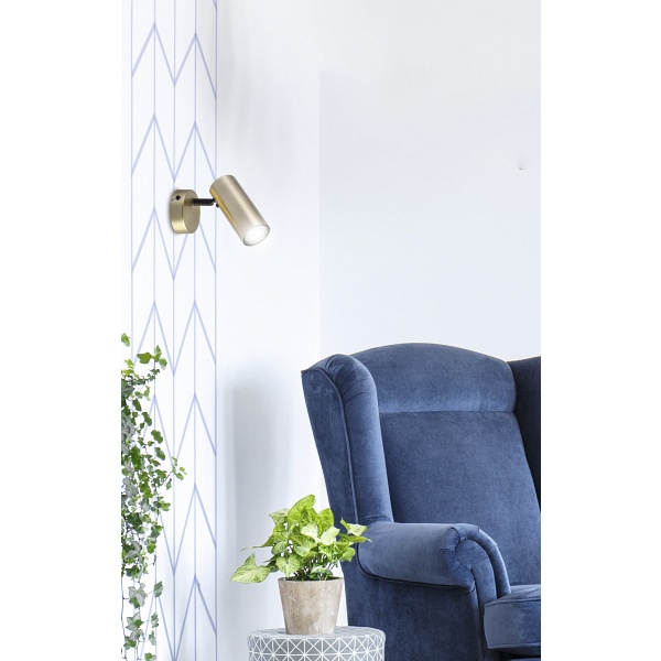 Colly Lampa Kinkiet Mosiądz 1X15W Gu10 Klosz Mosiądz Candellux