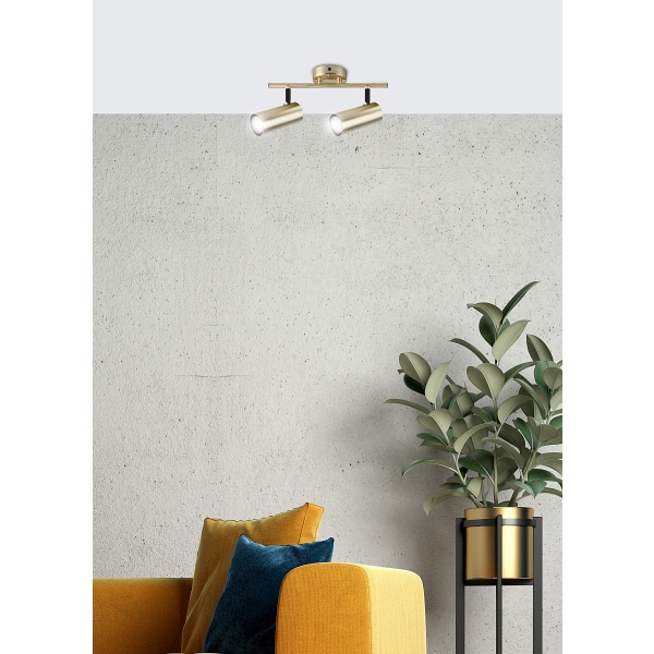 Colly Lampa Sufitowa Mosiądz 2X15W Gu10 Klosz Mosiądz Candellux