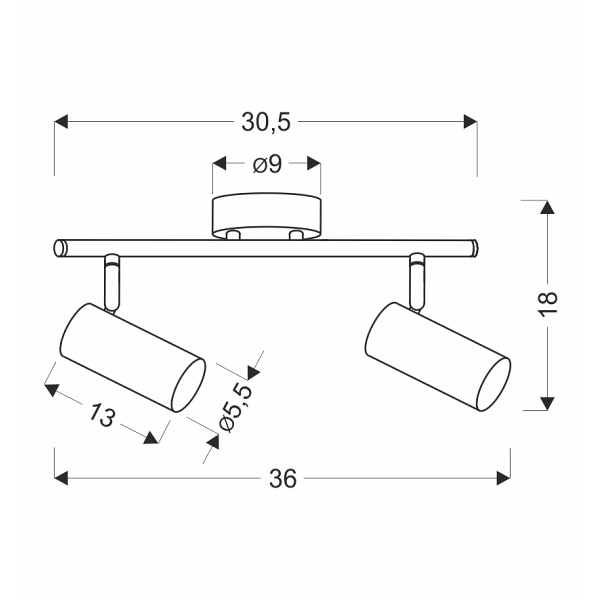 Colly Lampa Sufitowa Mosiądz 2X15W Gu10 Klosz Mosiądz Candellux