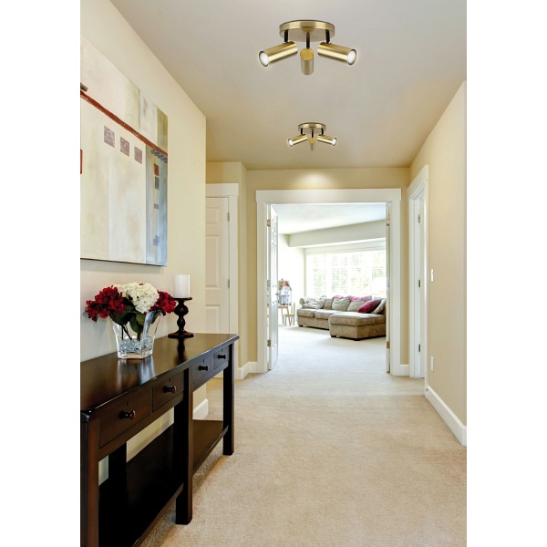 Colly Lampa Sufitowa Mosiądz 3X15W Gu10 Klosz Mosiądz Candellux