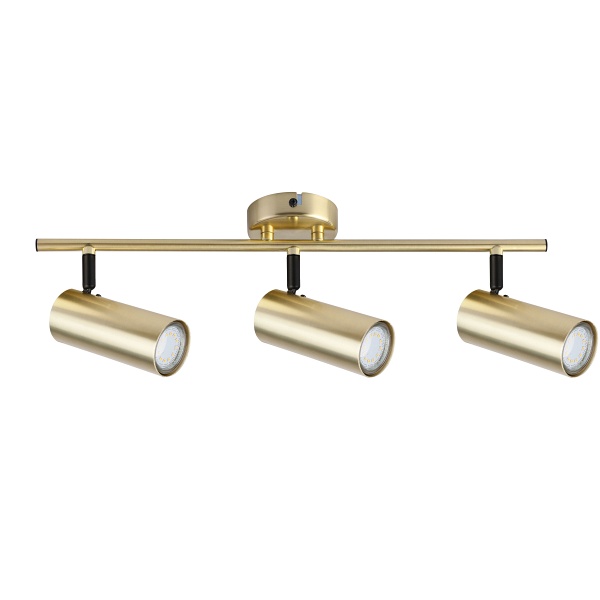 Colly Lampa Sufitowa Mosiądz 3X15W Gu10 Klosz Mosiądz Candellux