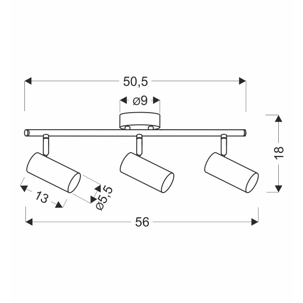 Colly Lampa Sufitowa Mosiądz 3X15W Gu10 Klosz Mosiądz Candellux