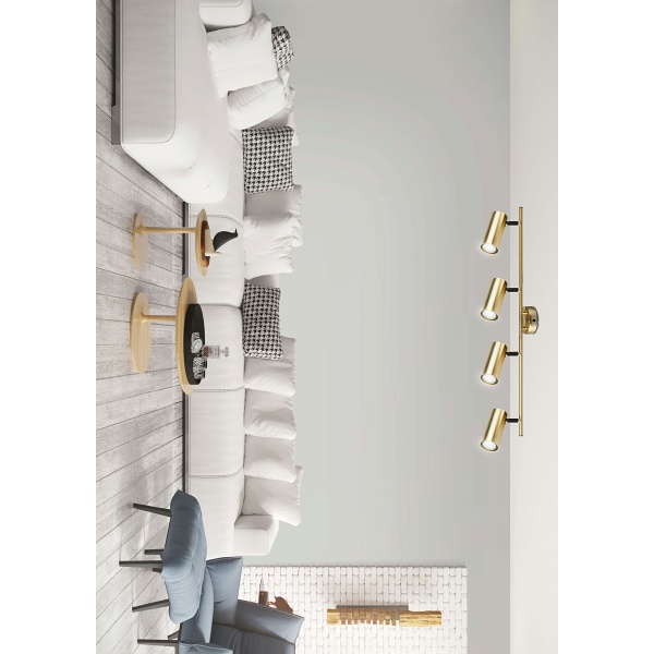 Colly Lampa Sufitowa Mosiądz 4X15W Gu10 Klosz Mosiądz Candellux