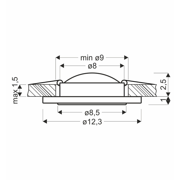 Ssp-29 Al/Tr Lampa Stropowa Srebrny 2X5W Led 6500K Klosz Bezbarwny Candellux