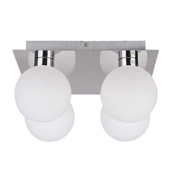 Oden Lampa Sufitowa Chromowy 4X40W G9 Klosz Biały Candellux