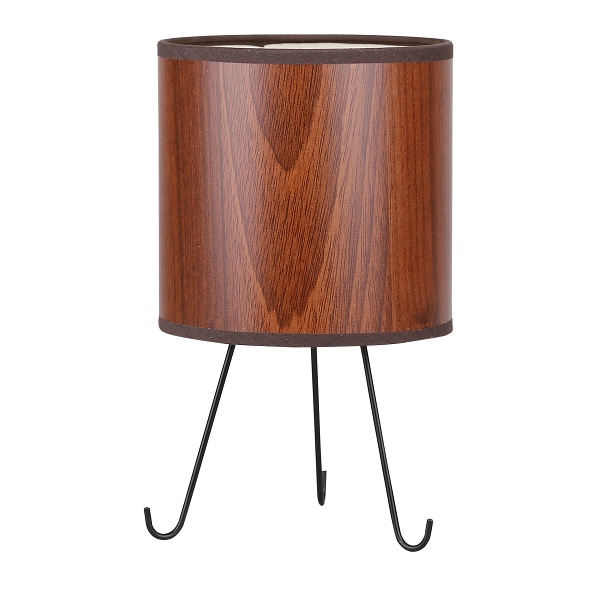 Adora Lampa Gabinetowa Czarny 1X40W E14 Abażur Dąb Candellux