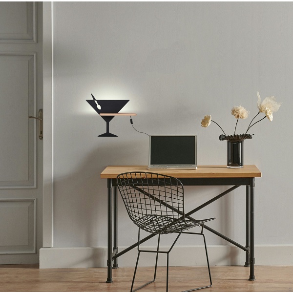 Piccolo Lampa Kinkiet 4W Led 4000K Iq Kids Z Przewodem Czarny Candellux