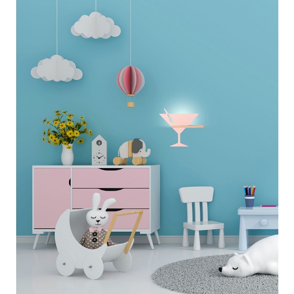 Piccolo Lampa Kinkiet 4W Led 4000K Iq Kids Różowy Candellux