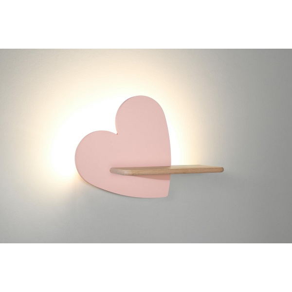 Heart Lampa Kinkiet 5W Led 4000K Iq Kids Różowy Candellux