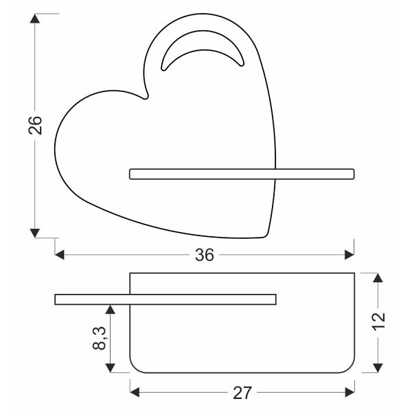 Heart Lampa Kinkiet 5W Led 4000K Iq Kids Z Otworem Niebieski Candellux