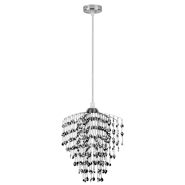 Sardi Lampa Wisząca 1X60W E27 Abażur Chromowy Candellux