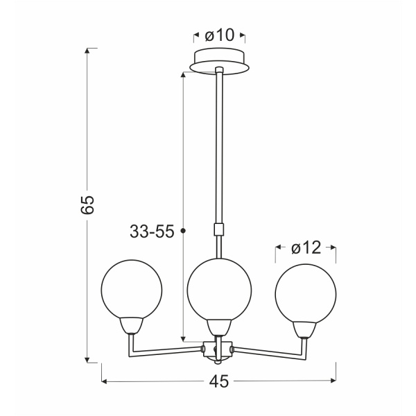 Logos Lampa Wisząca Satynowy 3X25W G9 Klosz Biały Candellux
