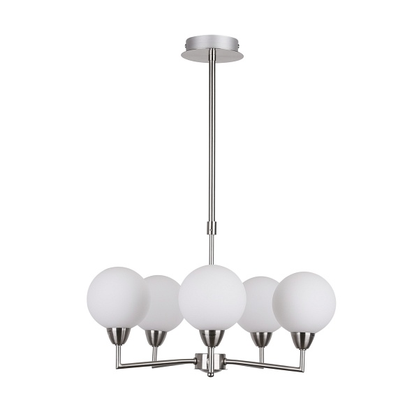 Logos Lampa Wisząca Satynowy 5X25W G9 Klosz Biały Candellux