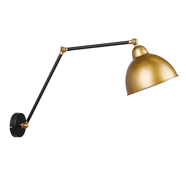 Truck Lampa Kinkiet Czarny+Złoty 1X40W E27 Klosz Złoty Candellux