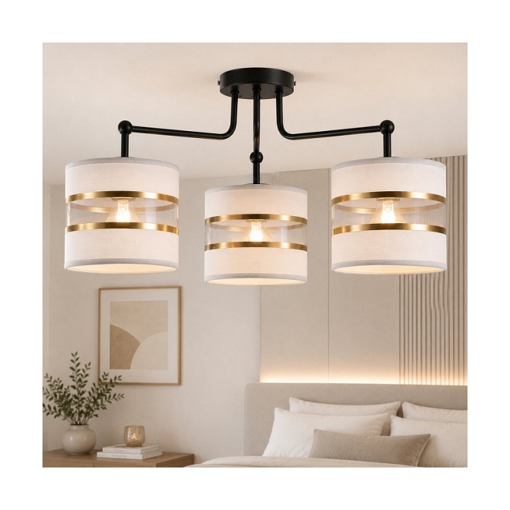 Lampa wisząca Andy czarna czarna złota 3x40w - Candellux