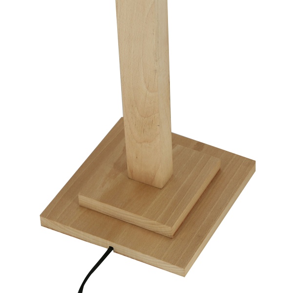 Alset Lampa Podłogowa Drewno Buk + Srebrny 1X8W Led 4000 Candellux