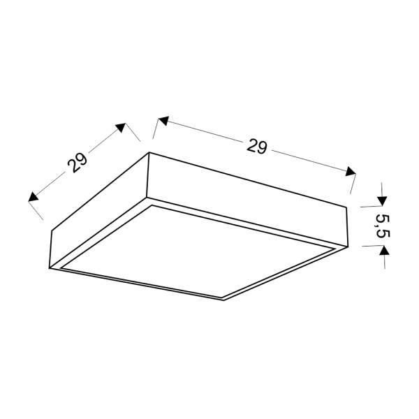 Luxan Lampa Sufitowa Czarny 28W Led 4000K Fornir Forest Candellux