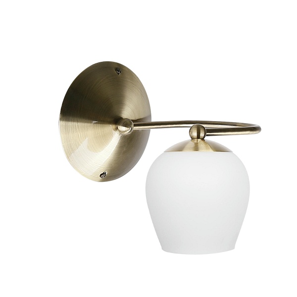 Serano Lampa Kinkiet Patynowy 1X60W E27 Klosz Biały Candellux