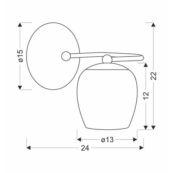 Serano Lampa Kinkiet Patynowy 1X60W E27 Klosz Biały Candellux