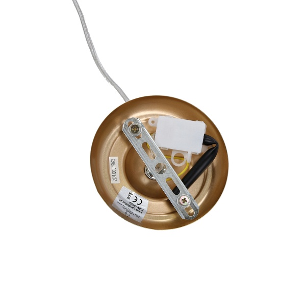 Prima Gold Lampa Wisząca Złoty Satynowy 1X60W E27 Abażur Czarny Candellux