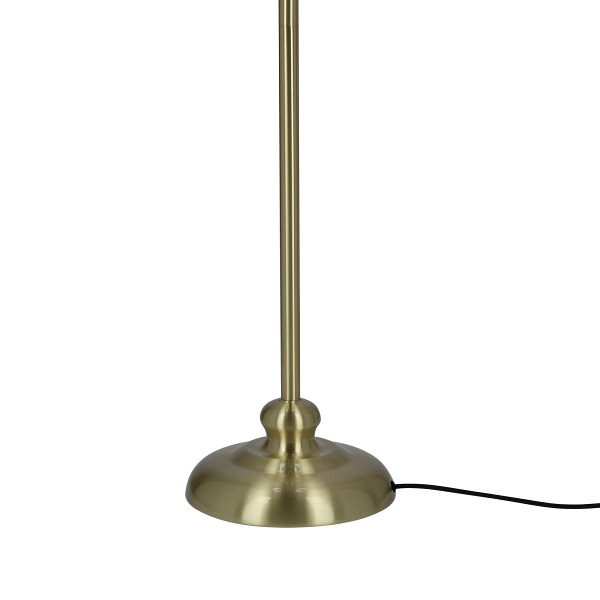 Prima Gold Lampa Podłogowa Złoty Satynowy 1X60W E27 Abażur Czarny Candellux
