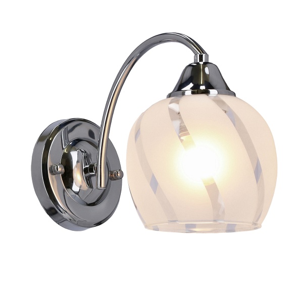 Prego Lampa Kinkiet Chromowy 1X40W E27 Klosz Bezbarwny Candellux