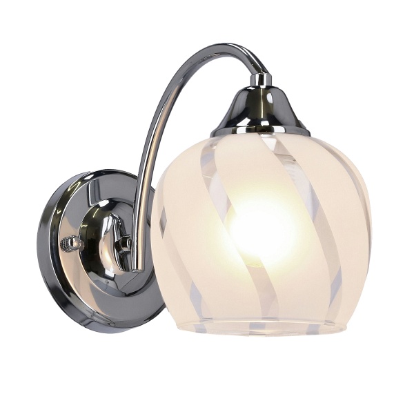 Prego Lampa Kinkiet Chromowy 1X40W E27 Klosz Bezbarwny Candellux