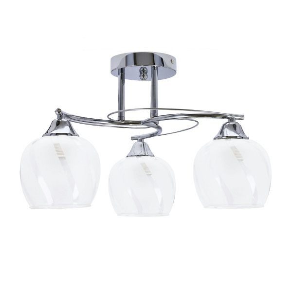 Prego Lampa Sufitowa Chromowy 3X40W E27 Klosz Bezbarwny Candellux