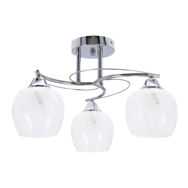 Prego Lampa Sufitowa Chromowy 3X40W E27 Klosz Bezbarwny Candellux