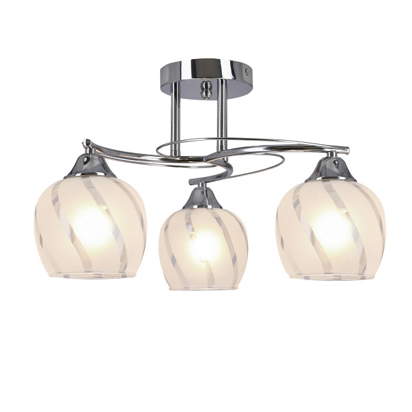 Prego Lampa Sufitowa Chromowy 3X40W E27 Klosz Bezbarwny Candellux