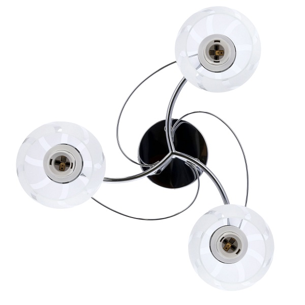 Prego Lampa Sufitowa Chromowy 3X40W E27 Klosz Bezbarwny Candellux