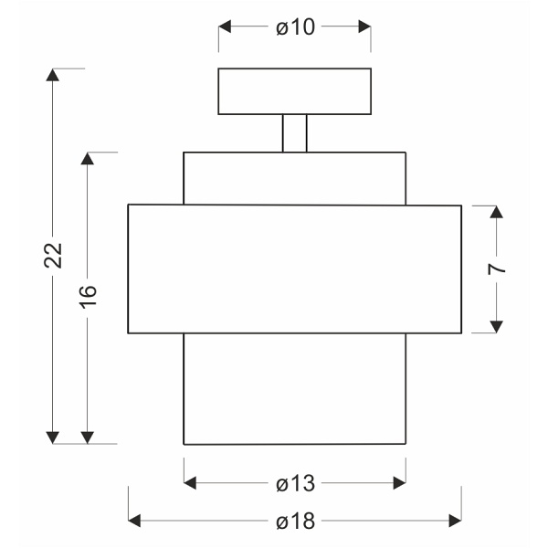 Spiega Lampa Sufitowa Czarny+Mosiężny 1X60W E27 Klosz Dymiony Candellux