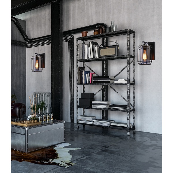 Jonera Lampa Kinkiet Czarny P20 1X40W E27 Klosz Dymiony Candellux