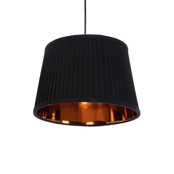 Gillo Lampa Wisząca Czarny 2X40W E27 Abażur Czarny Candellux