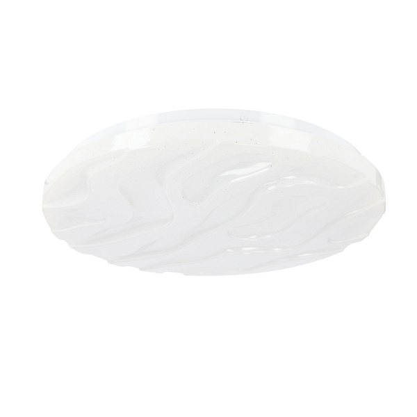 Nevada Lampa Sufitowa Plafon Biały 15W Led 29 Cm Klosz Biały Efekt Sky Candellux