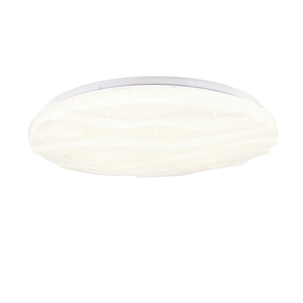 Nevada Lampa Sufitowa Plafon Biały 15W Led 29 Cm Klosz Biały Efekt Sky Candellux