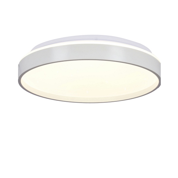 Texas Lampa Sufitowa Plafon Biały 15W Led 29 Cm Klosz Biały Efekt Sky Candellux