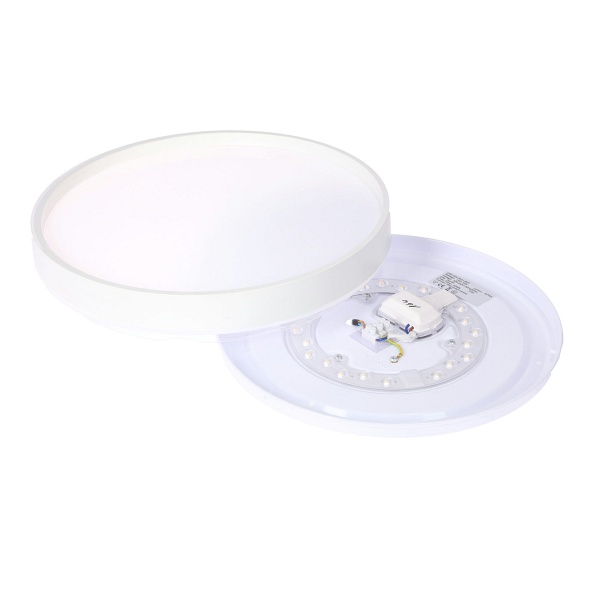 Texas Lampa Sufitowa Plafon Biały 15W Led 29 Cm Klosz Biały Efekt Sky Candellux