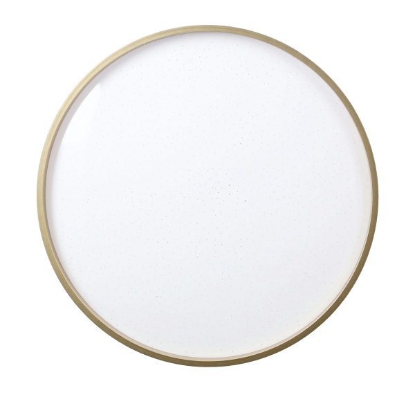 Florida Lampa Sufit. Plafon Czarno Złoty+Biały 18W Led 33 Cm Klosz Biały Candellux